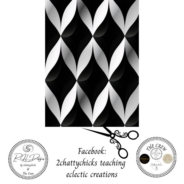 Decoupage Geometric Black White Patterns Contrast  Seidenpapier (Von Creator hochgeladen)