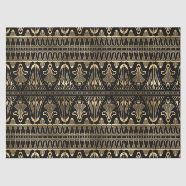 Decoupage Gold and Black Art Decoupage Seidenpapier (Vorderseite)