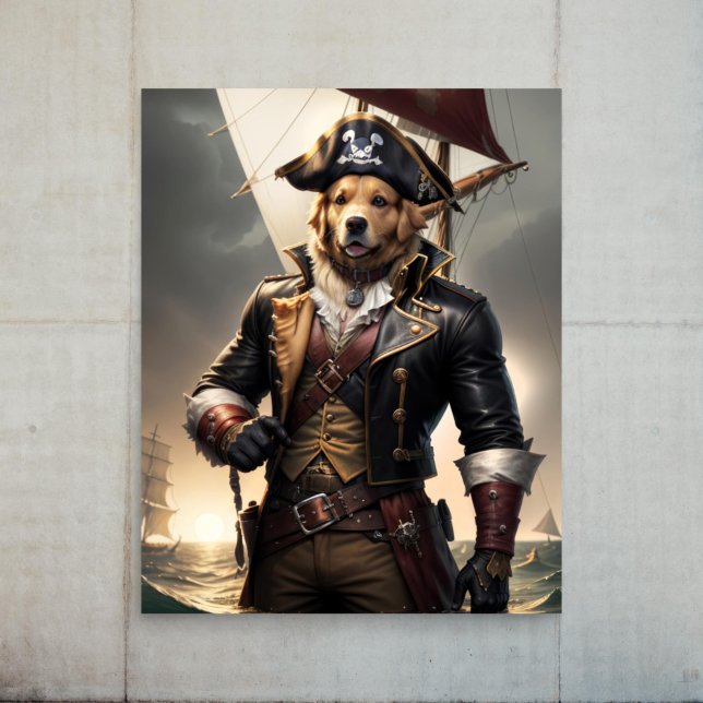 Decoupage - Golden Retriever Pirate Dog - Seidenpapier (Von Creator hochgeladen)