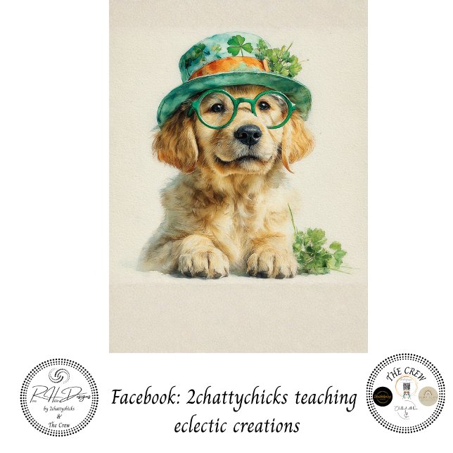 Découpage Golden Retriever St. Patrick's Day Seidenpapier (Von Creator hochgeladen)