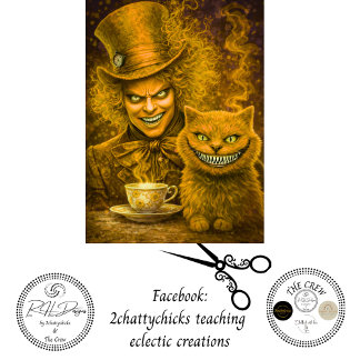 Decoupage Golden Tea Magician Mischievous Cat Seidenpapier