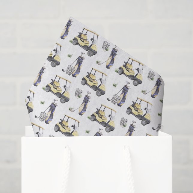 Decoupage Golf Birthday Party Seidenpapier (Geschenktüte)