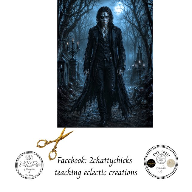 Découpage-Gothic-Halloween-Wanderer-Kunst  Seidenpapier (Von Creator hochgeladen)