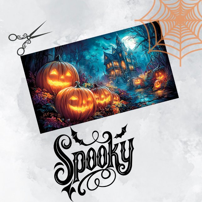 Decoupage Gothic Haunted House Jack-O-Lanterns  Seidenpapier (Von Creator hochgeladen)