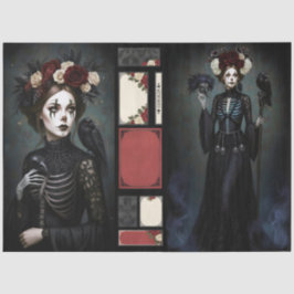 Decoupage Gothic Rose Queen – Dark Romantic Art Seidenpapier