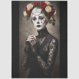 Decoupage Gothic Rose Queen – Dark Romantic Art Seidenpapier