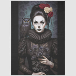 Decoupage Gothic Rose Queen – Dark Romantic Art Seidenpapier
