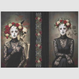 Decoupage Gothic Rose Queen – Dark Romantic Art Seidenpapier