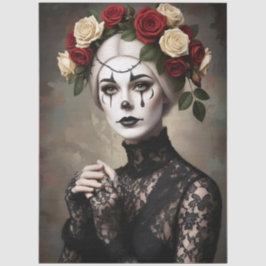 Decoupage Gothic Rose Queen – Dark Romantic Art Seidenpapier