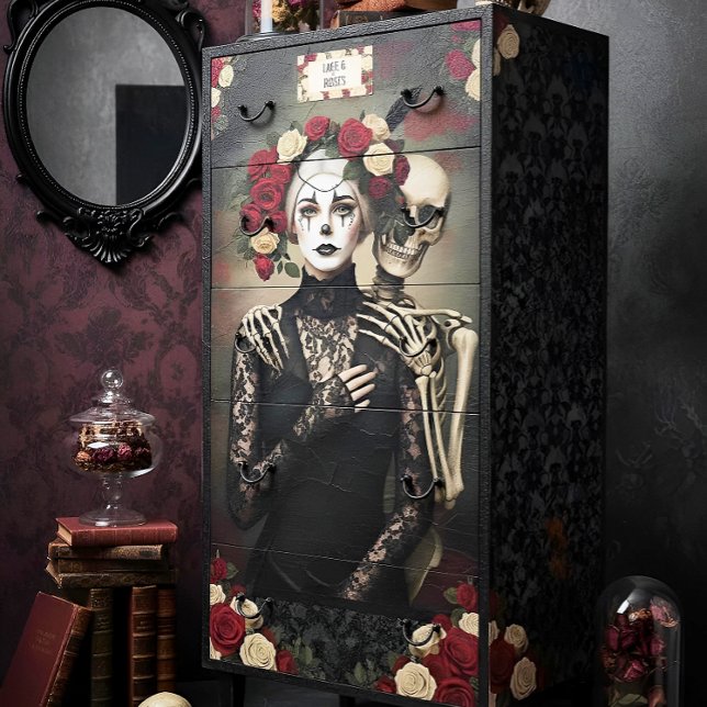 Decoupage Gothic Rose Queen – Dark Romantic Art  Seidenpapier (Von Creator hochgeladen)
