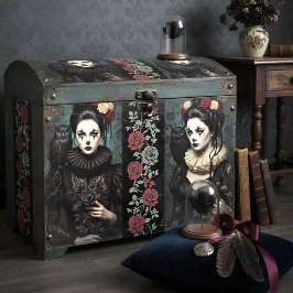 Decoupage Gothic Rose Queen – Dark Romantic Art Seidenpapier