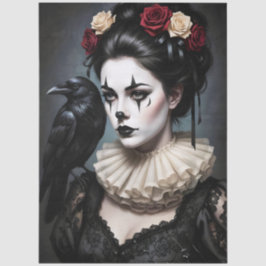 Decoupage Gothic Rose Queen – Dark Romantic Art Seidenpapier