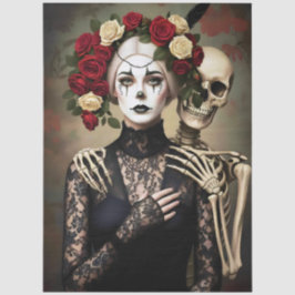 Decoupage Gothic Rose Queen – Dark Romantic Art Seidenpapier
