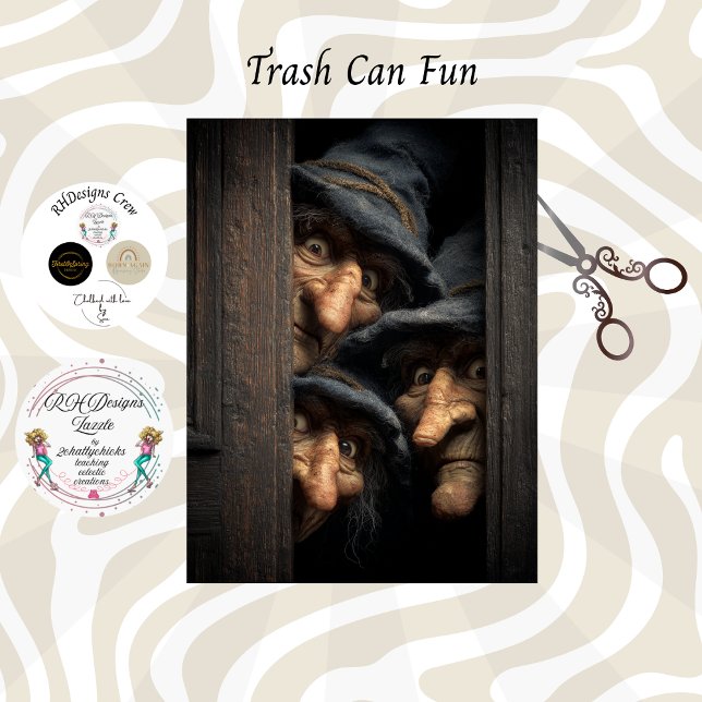 Decoupage Gothic Witches Peeking Art  Seidenpapier (Von Creator hochgeladen)