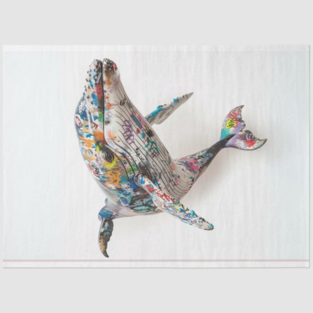 Decoupage Graffiti Dolphin Seidenpapier (Vorderseite)