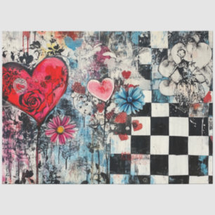 Decoupage Graffiti Valentine Street Art Seidenpapier