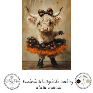 Decoupage Halloween Highland Ballerina Whimsy  Seidenpapier