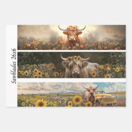 Decoupage Handsaw Design, Cow, Truck, Sunflower Geschenkpapier Set