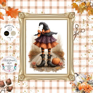 Decoupage Hexengestreifte Strümpfe Zehenstiefel Seidenpapier