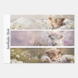 Decoupage Highland Calf Florals Handsaw Designs Geschenkpapier Set