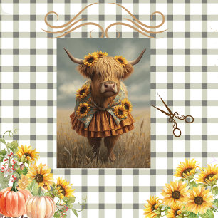 Decoupage Highland Sunflower Art Seidenpapier