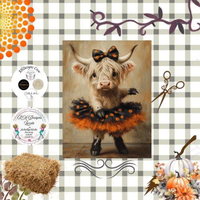 Decoupage Highland Tutu Tinsel Hooves Halloween Seidenpapier (Von Creator hochgeladen)