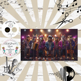 Decoupage Hip Hop Dog Band Fur Feathers Funk Seidenpapier