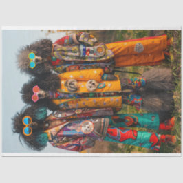 Decoupage Hippie Boho Standard Poodle Sisters Seidenpapier