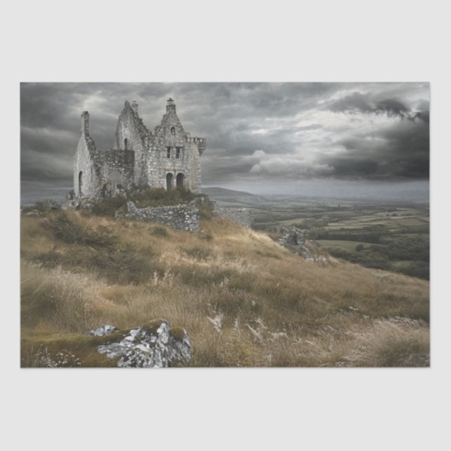 Decoupage Historic Weathered Castle Irland Seidenpapier (Vorderseite)
