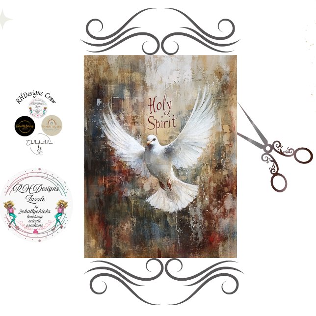 Decoupage Holy Spirit Dove Faith Based  Seidenpapier (Von Creator hochgeladen)