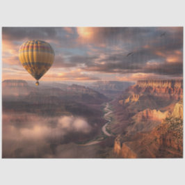 Decoupage Hot Air Ballon Grand Canyon Sunset Seidenpapier