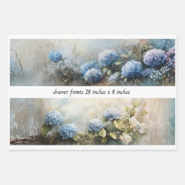 Decoupage Hydrangea Flowers Drawer Fronts 29x8 Geschenkpapier Set