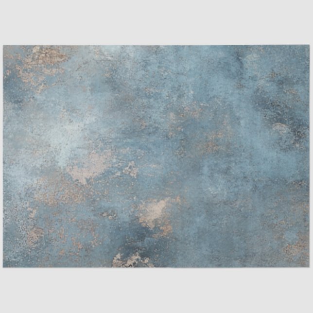 Decoupage Imitats Finish Blue Mist Patina Seidenpapier (Vorderseite)