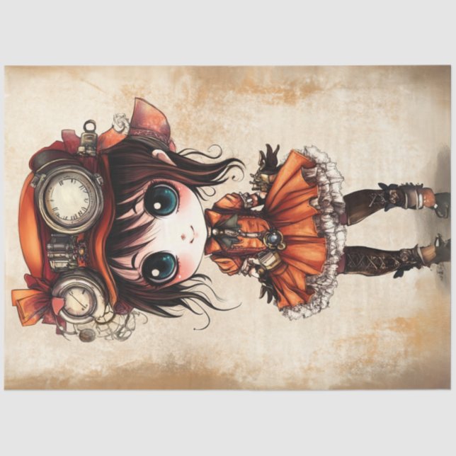 Decoupage Inspector Andrea Steampunk Style Seidenpapier (Vorderseite)