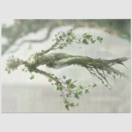 Decoupage irdisches Frauenbild mit Baum Seidenpapier