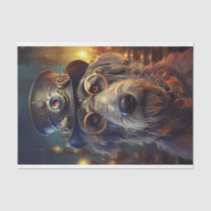 Decoupage Irish Wolfhound Steampunk Seidenpapier