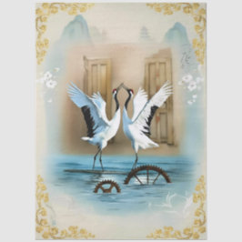 Decoupage Kranich Collection Seidenpapier