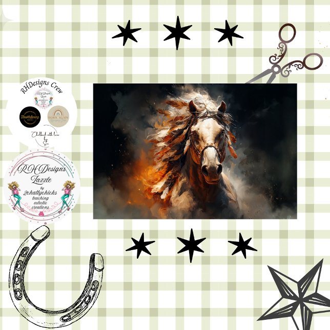 Decoupage Landscape White Stallion Mystical Scene Seidenpapier (Von Creator hochgeladen)