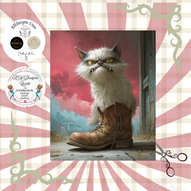 Decoupage Launische Grumpy Cat  Seidenpapier (Von Creator hochgeladen)
