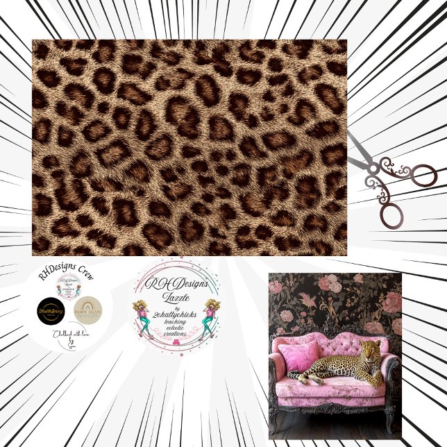 Decoupage Leopard Print Faux Texture  Seidenpapier (Von Creator hochgeladen)