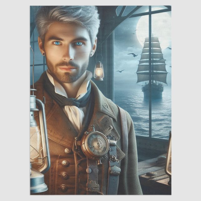 Decoupage Lighthouse Keeper Steampunk Viktorianisc Seidenpapier (Von Creator hochgeladen)