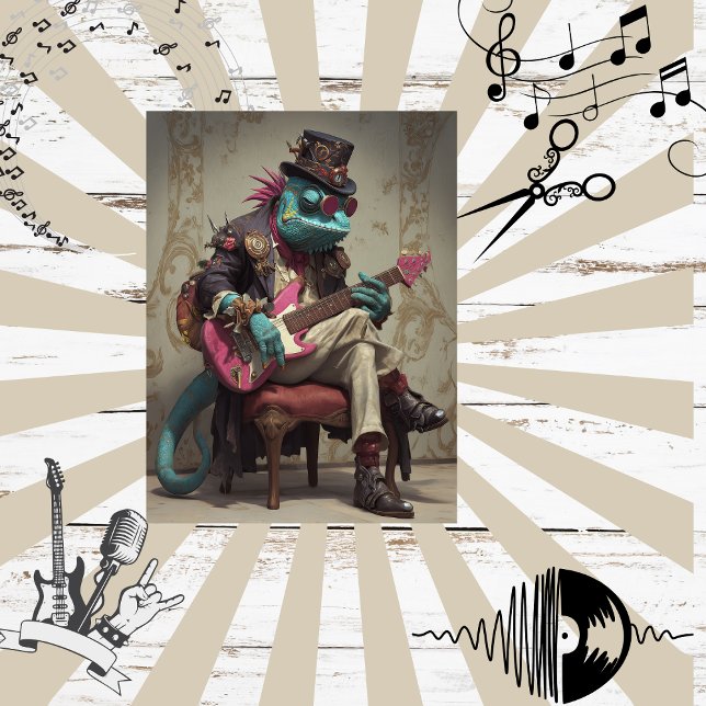 Decoupage Lizard The Sonic Swagger 1 Man Band Seidenpapier (Von Creator hochgeladen)