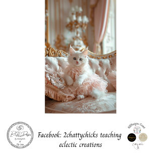Decoupage Luxurious Cat Pink Frilly Kleid Seidenpapier