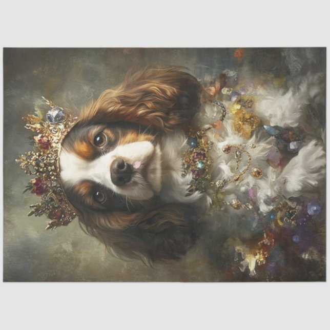 Decoupage Majestic Cavalier King Charles Spaniel Seidenpapier (Vorderseite)
