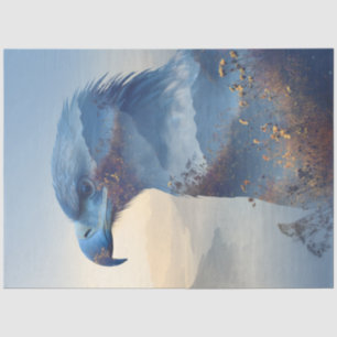 Decoupage Majestic Eagle Double Exposure Mountains Seidenpapier