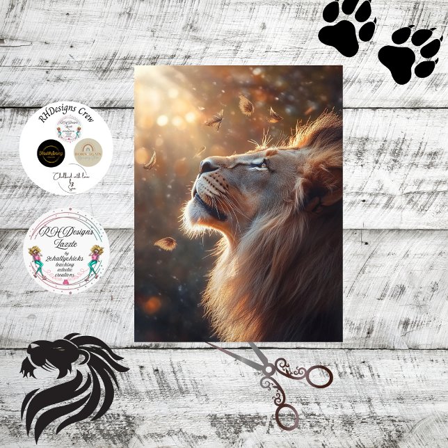 Decoupage Majestic Lion Aariah Löwe von Gott Seidenpapier (Von Creator hochgeladen)