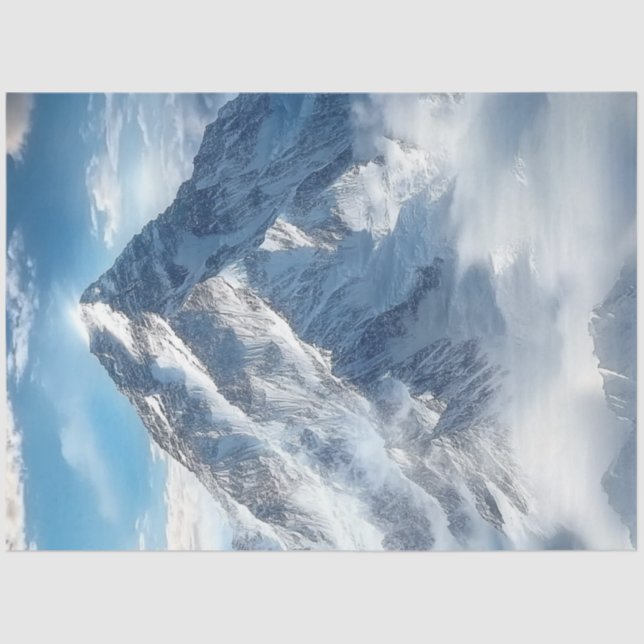 Decoupage Majestic Swiss Alpes Snow Mountains Seidenpapier (Vorderseite)