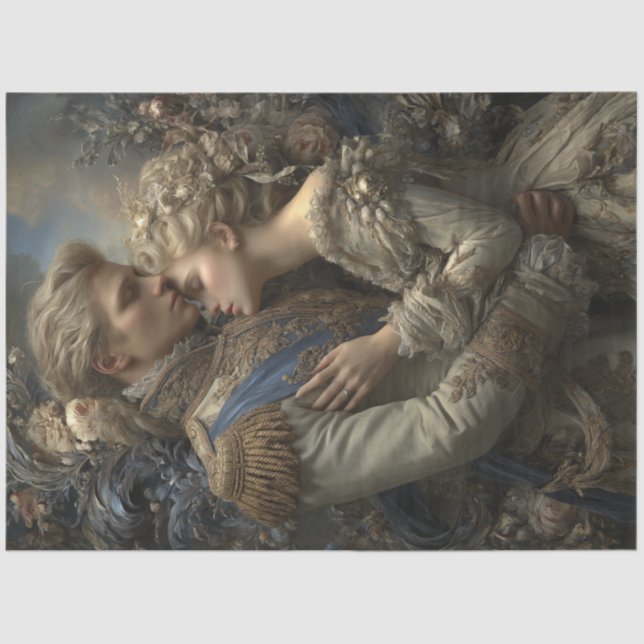 Decoupage Midnight Romance Regal Couple  Seidenpapier (Vorderseite)