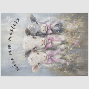 Decoupage Mini Moo Master Highland Calves Seidenpapier
