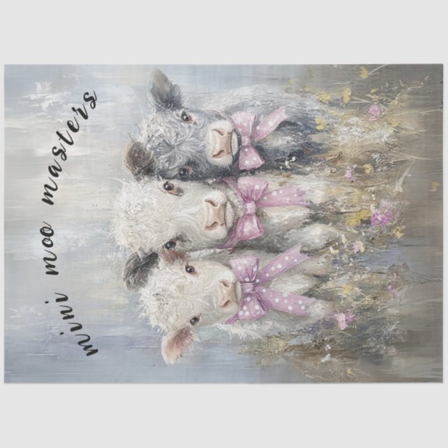 Decoupage Mini Moo Master Highland Calves Seidenpapier (Vorderseite)